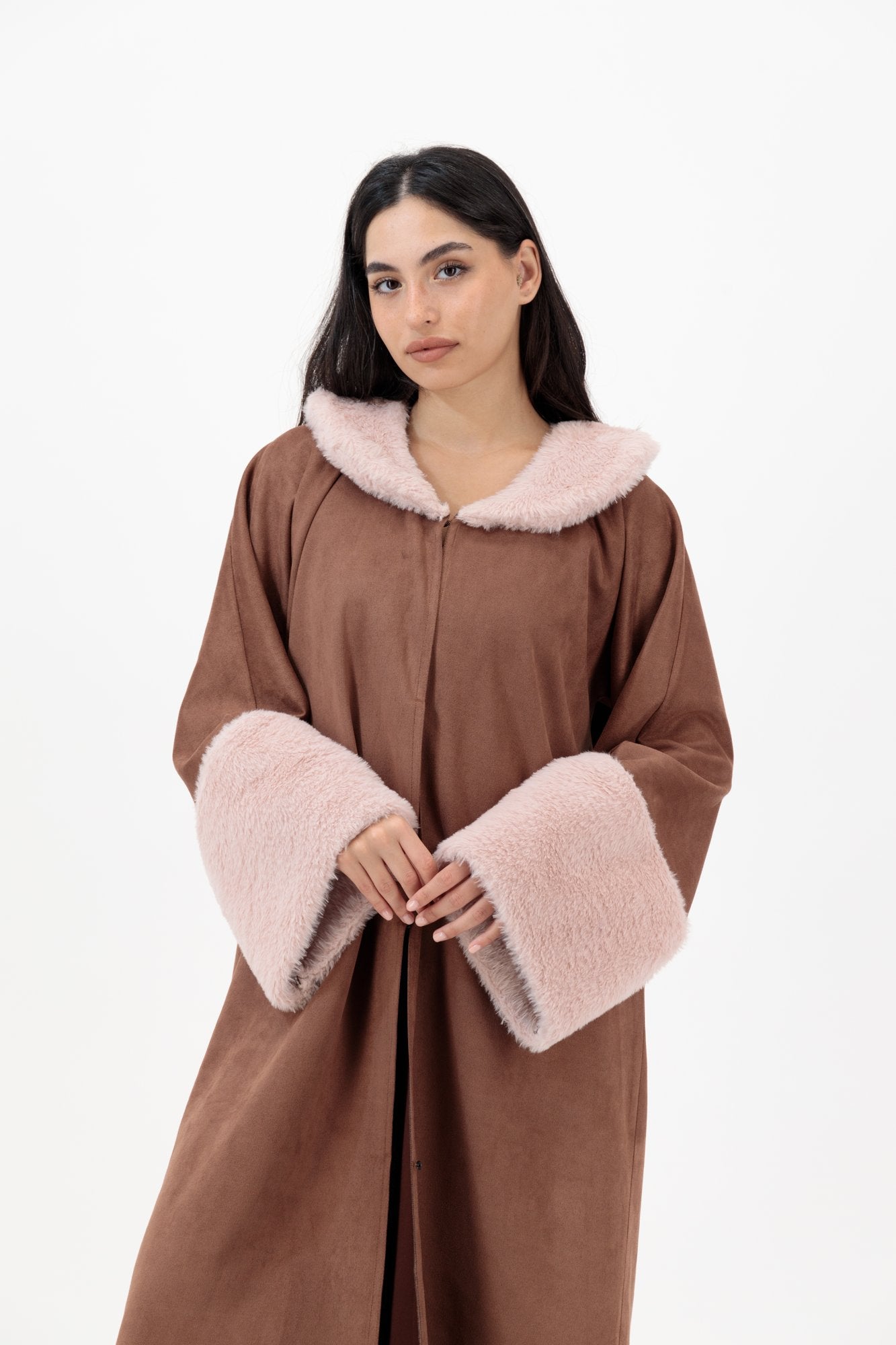 Fur Coat abaya model-sleeve