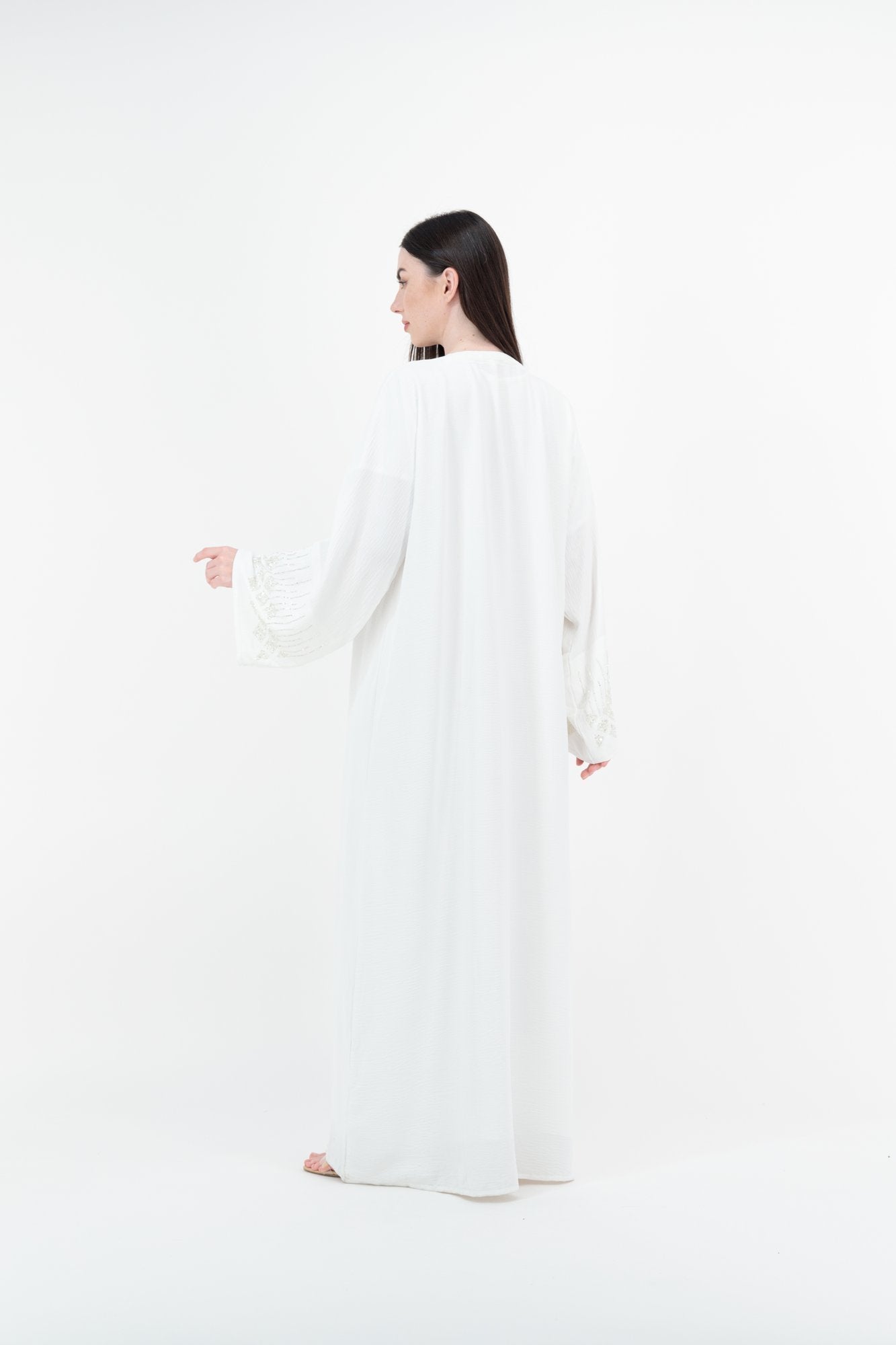 White Lace abaya back