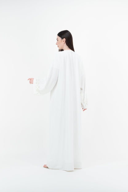 White Lace abaya back