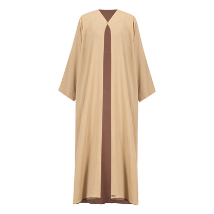 Mona abaya colour-beige-front