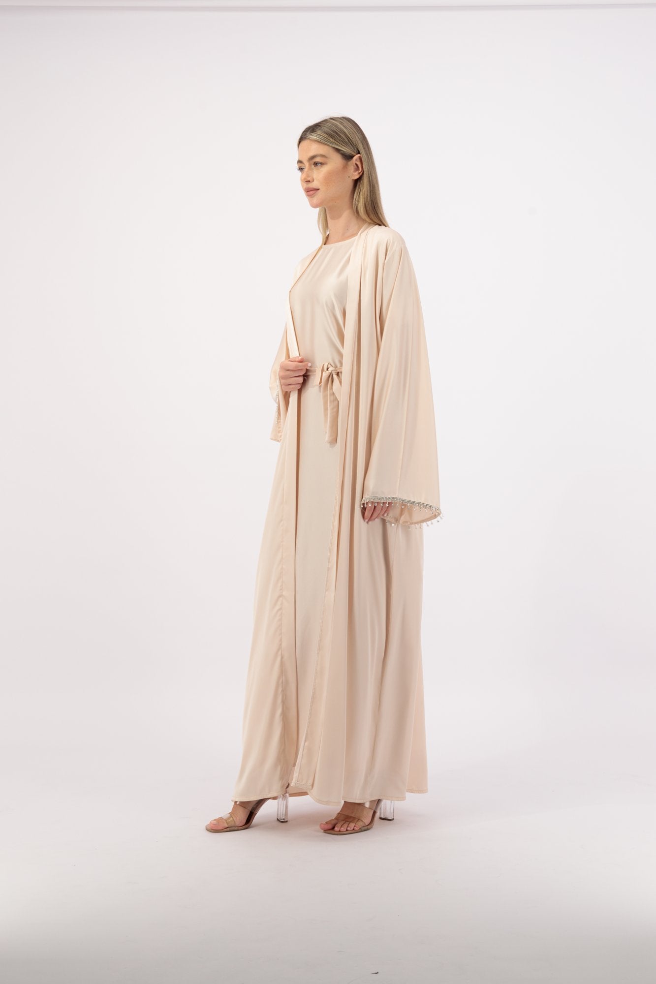 Studio 2 abaya colour-beige-front