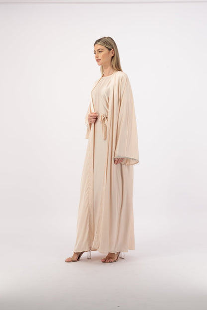 Studio 2 abaya colour-beige-front