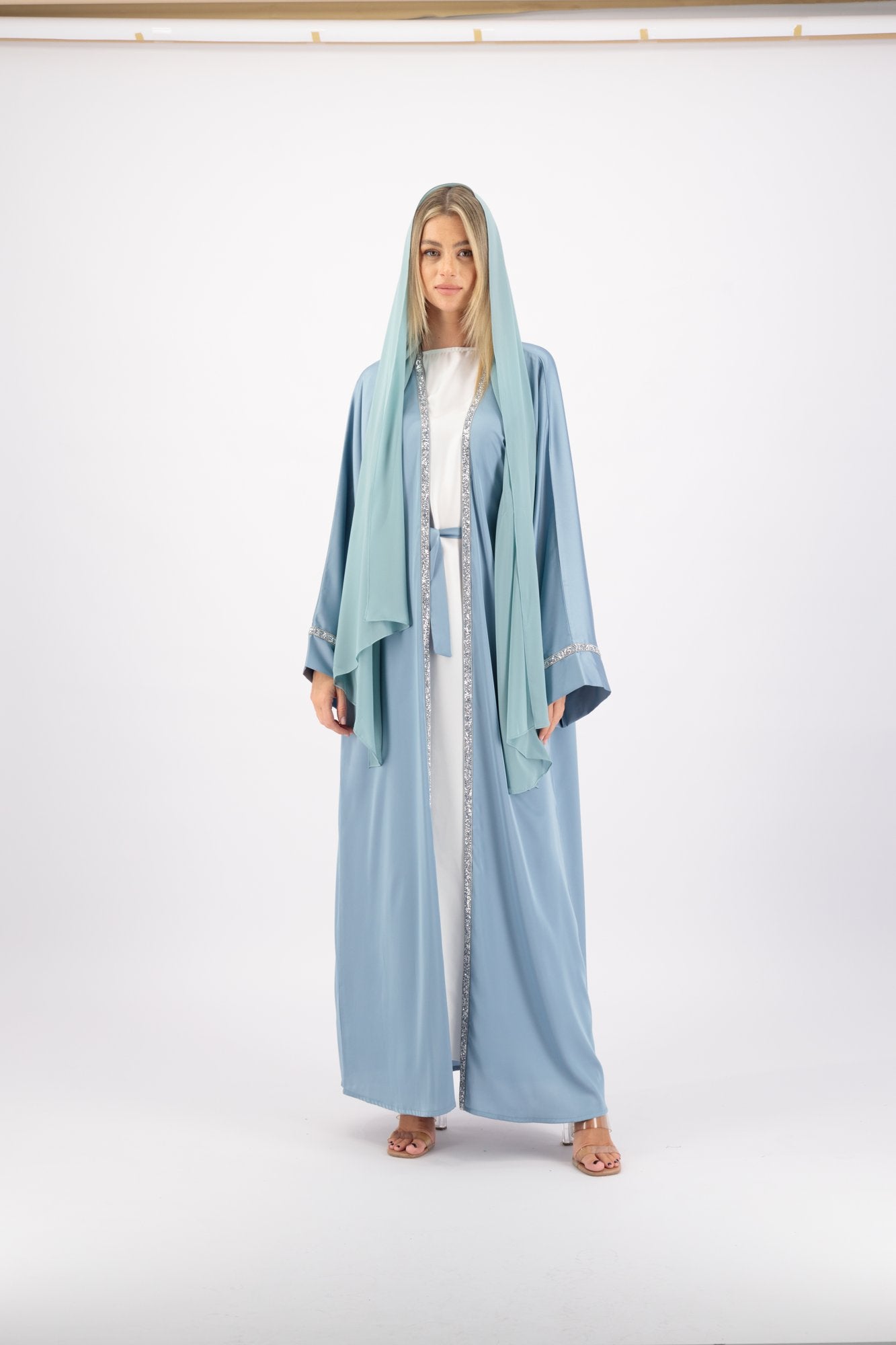 Elahi abaya colour-blue-front