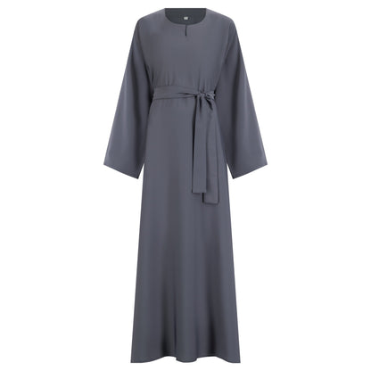 Nida Essentials abaya colour-bluegrey-front