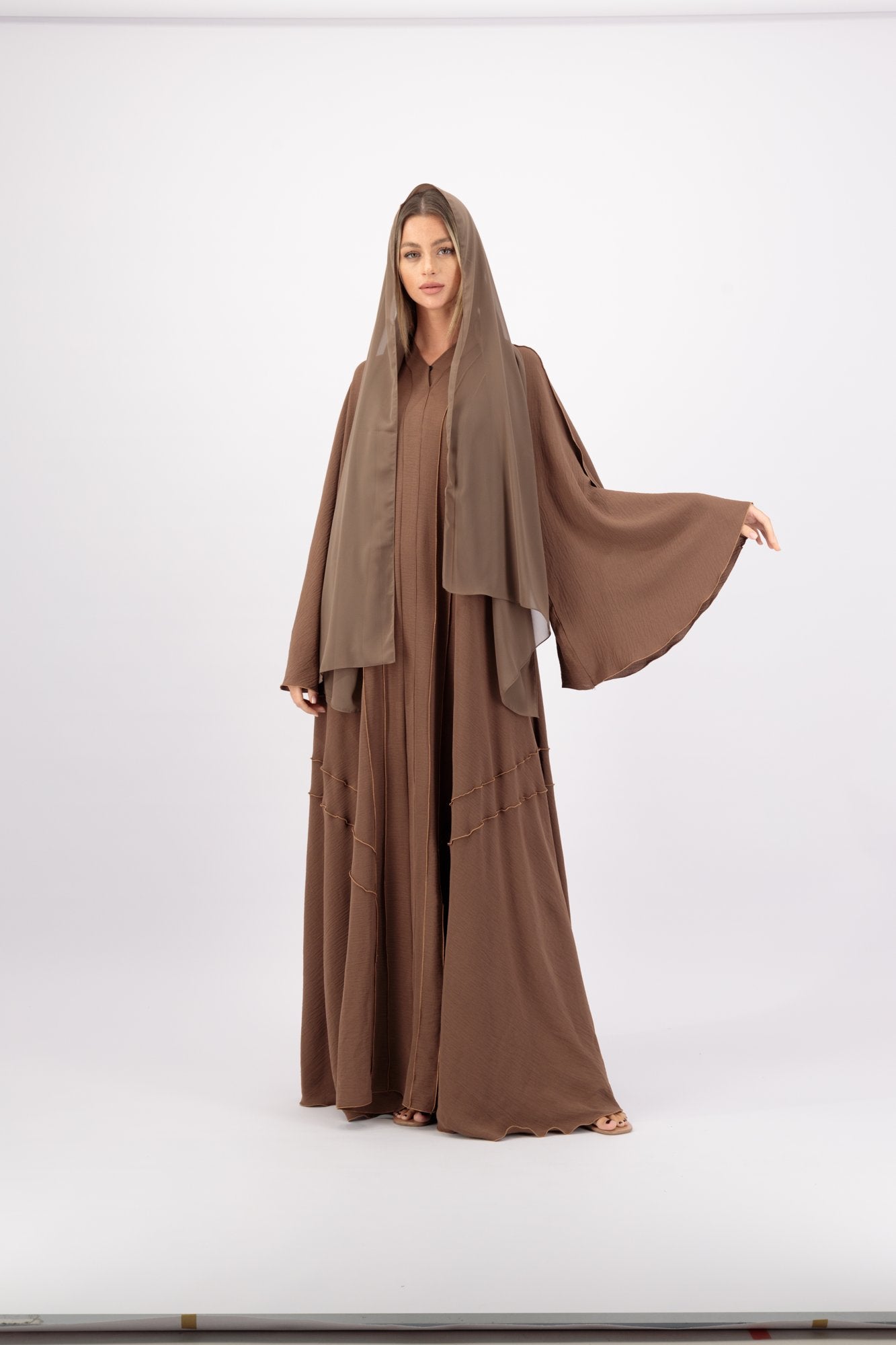 Mariyah abaya colour-brown-front