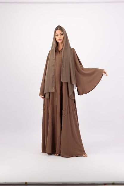 Mariyah abaya colour-brown-front