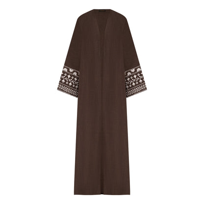 Anaabia abaya colour-brown-front