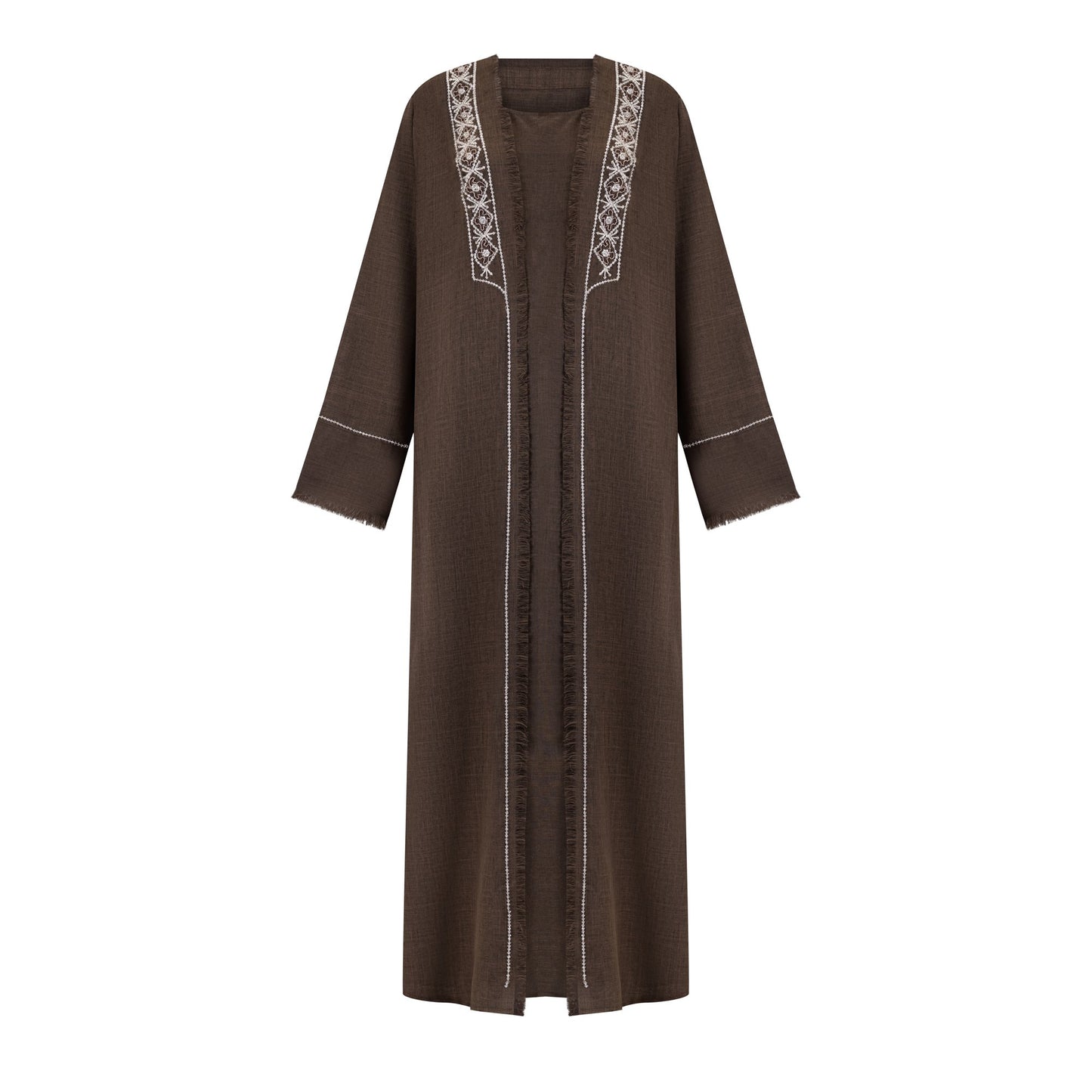 Ruya abaya colour-brown-front