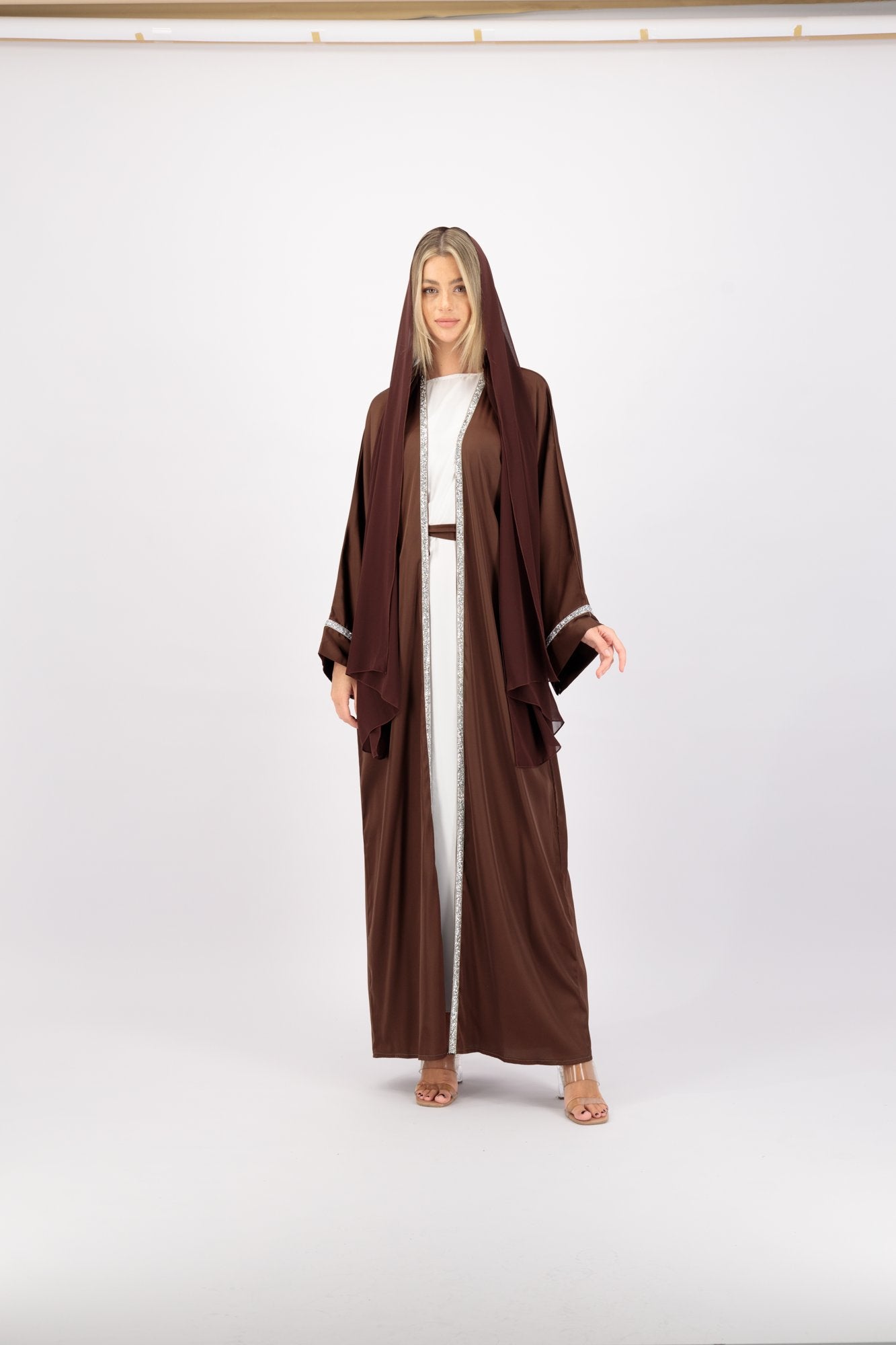 Elahi abaya colour-brown-front