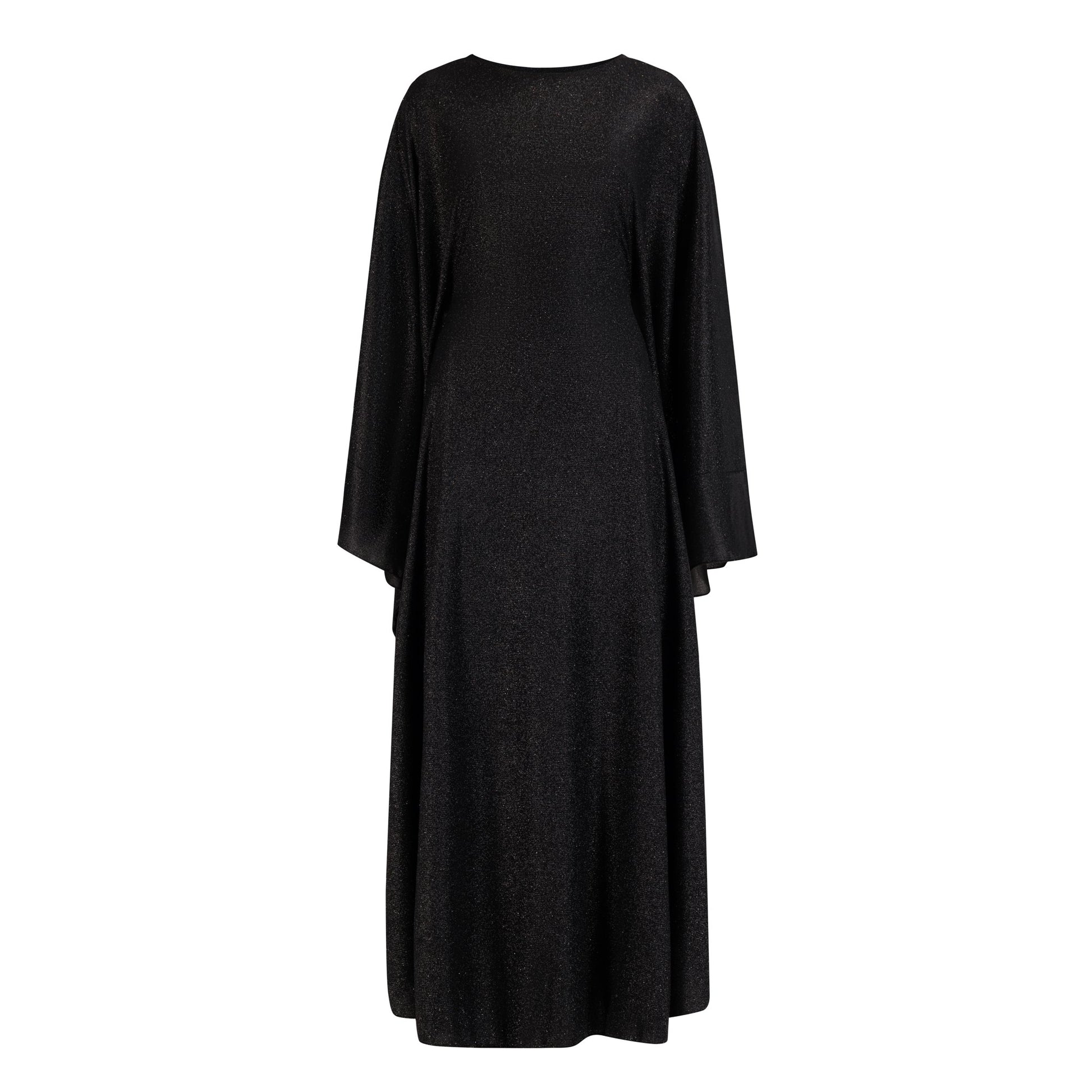 Shimmer Butterfly abaya colour-charcoal-front