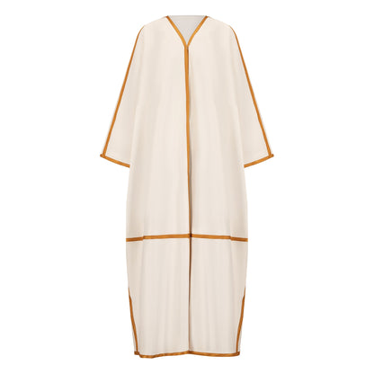 Ghaiya abaya colour-cream-front