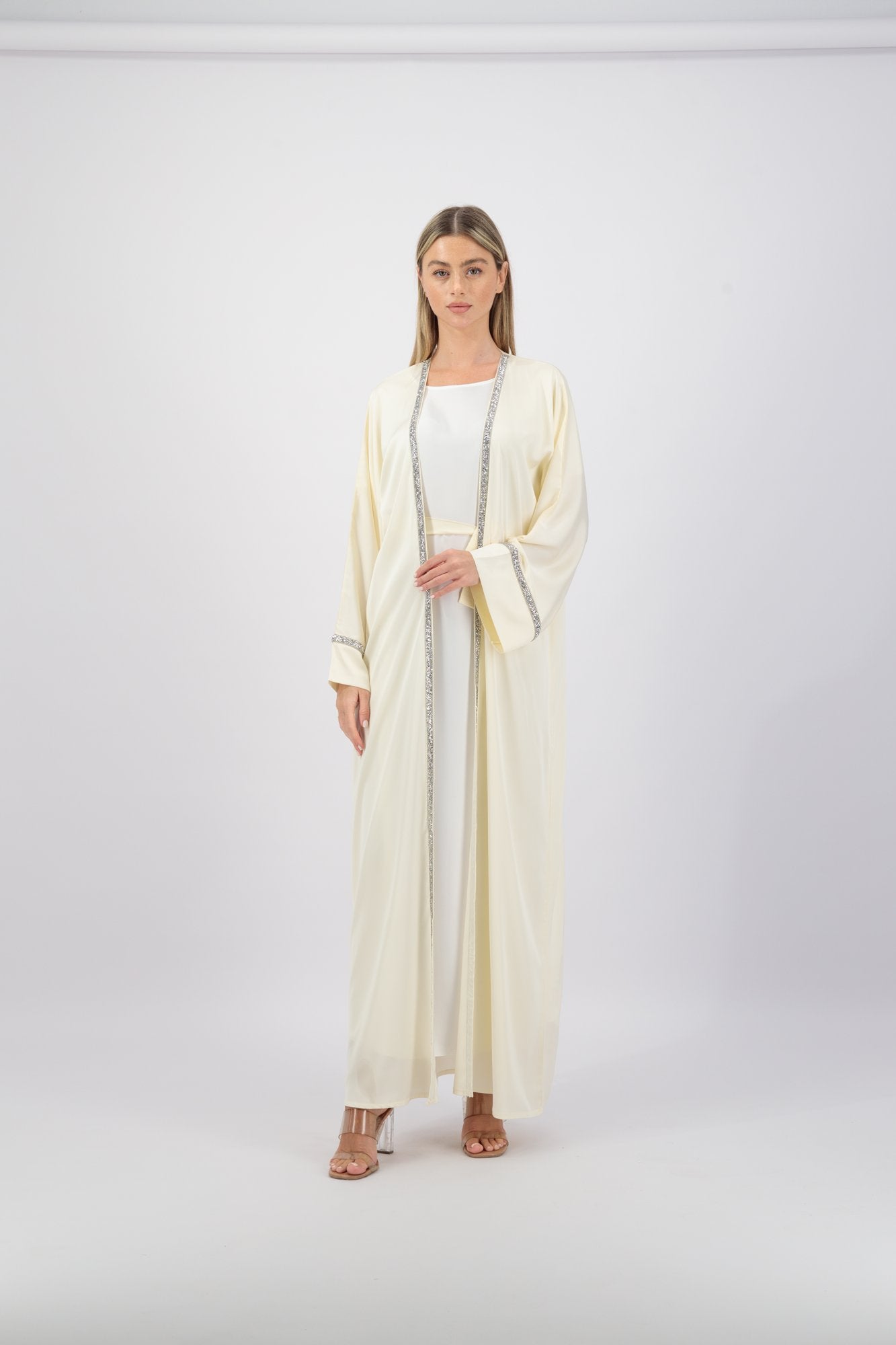 Elahi abaya colour-cream-front