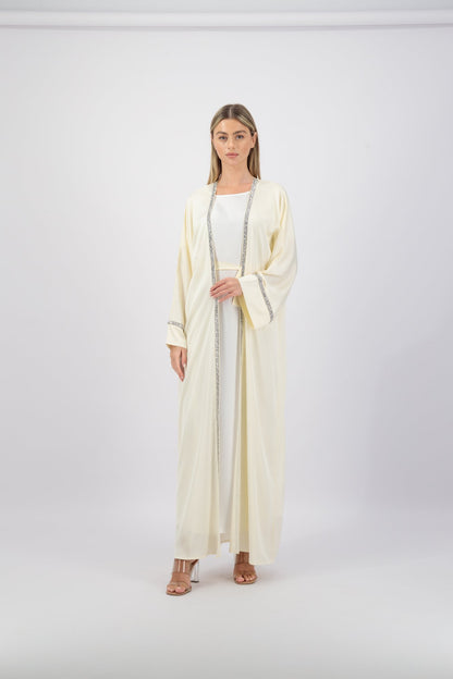Elahi abaya colour-cream-front