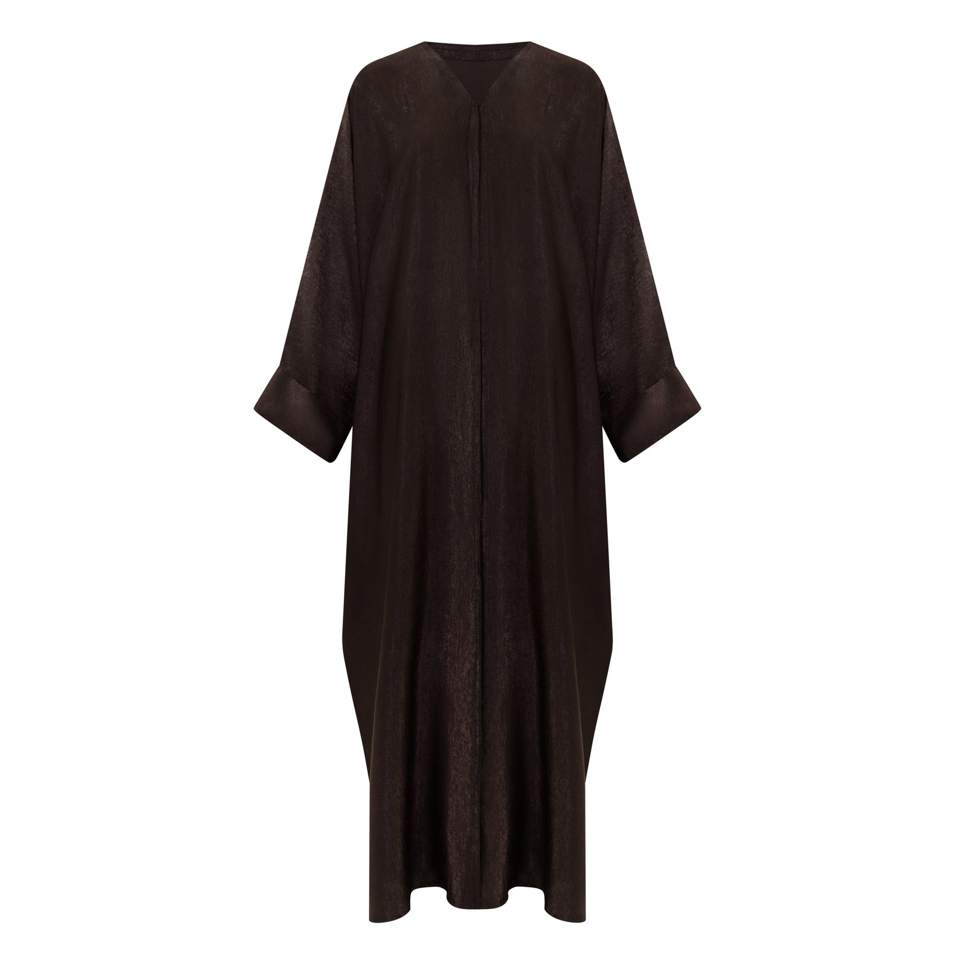 Azeena abaya colour-darkbrown-front