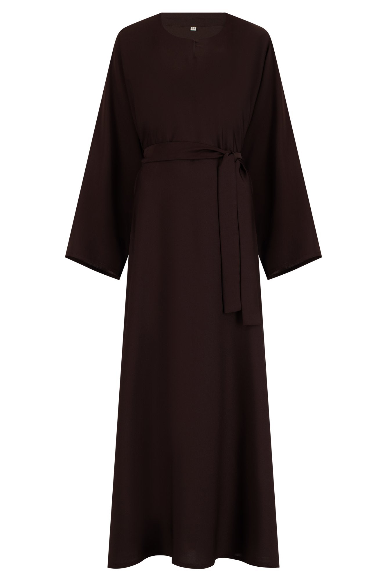 Nida Essentials abaya colour-darkbrown-front
