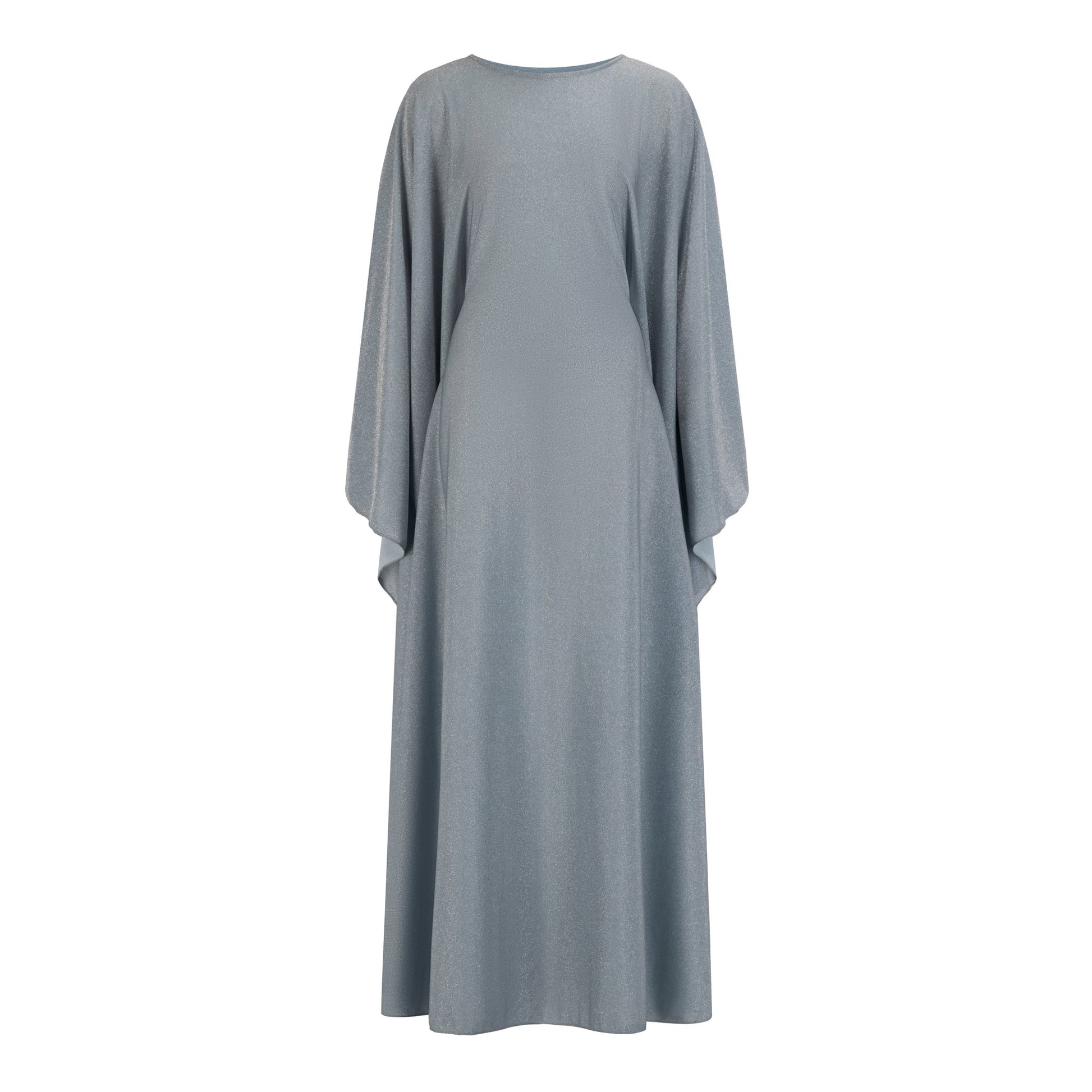 Shimmer Butterfly abaya colour-dusty-blue-front