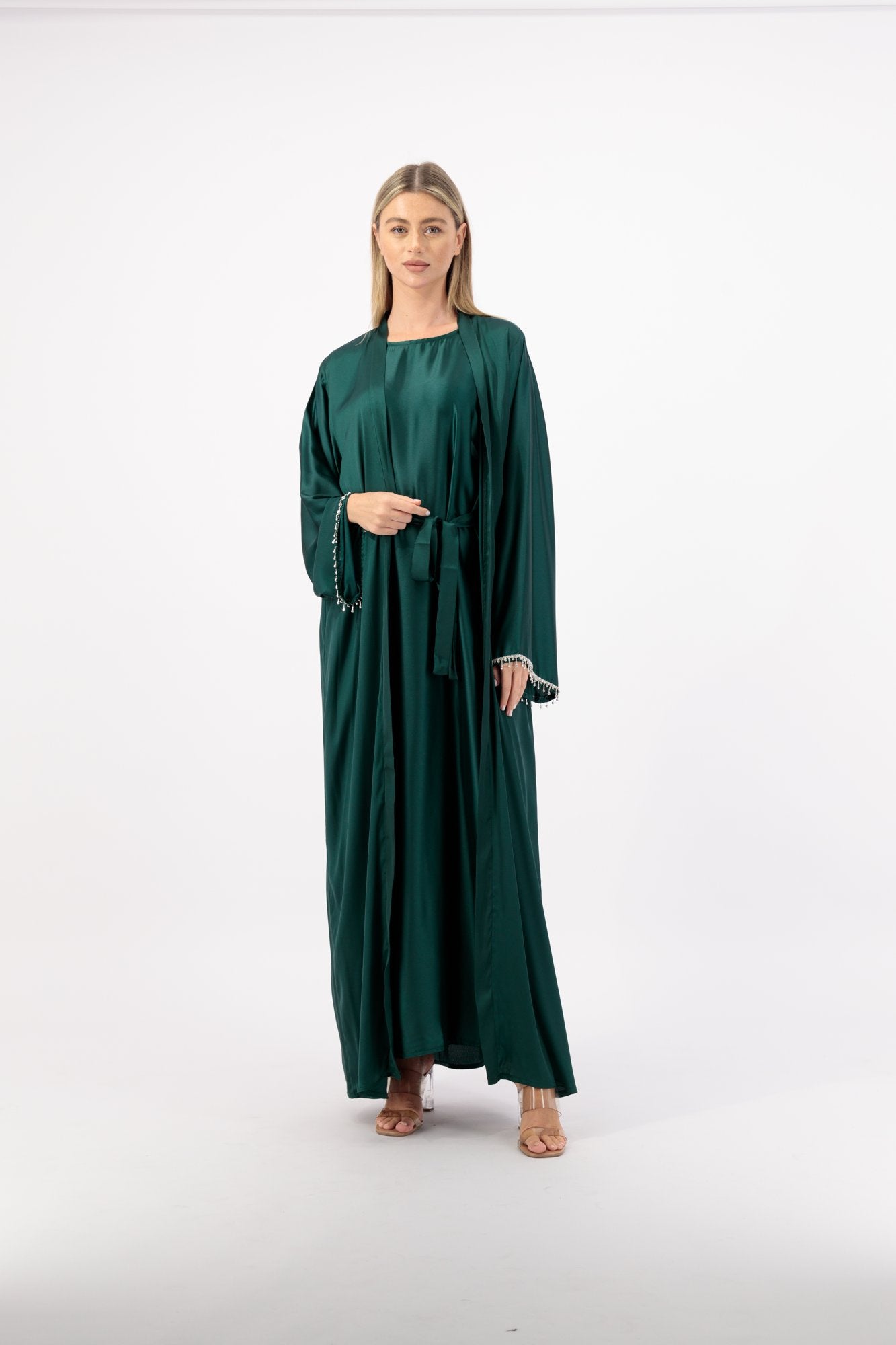 Studio 2 abaya colour-emerald-front