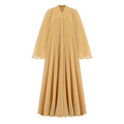Sapphire abaya colour-mustard-front