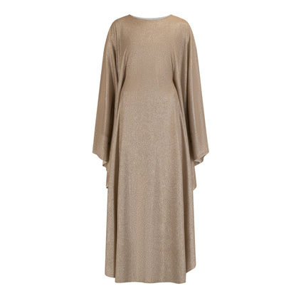 Shimmer Butterfly abaya colour-gold-front