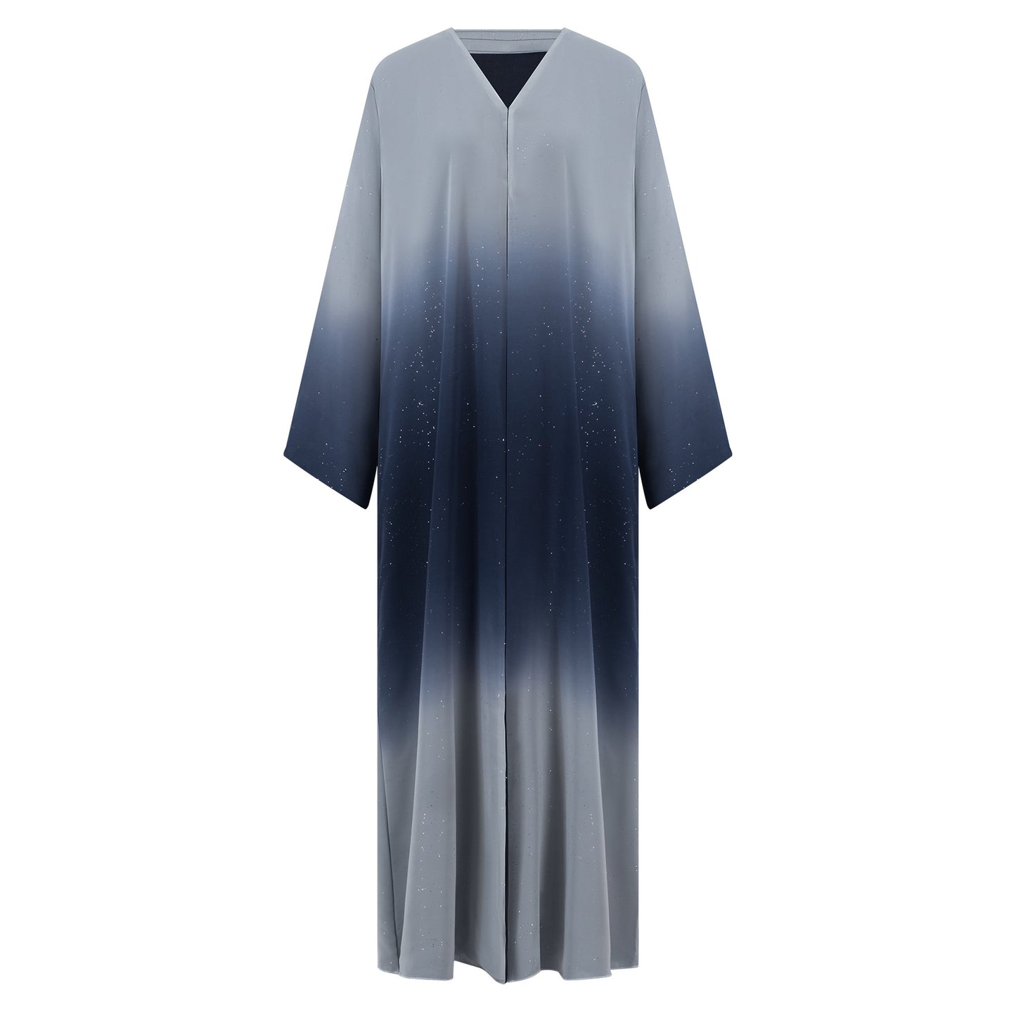 Hana abaya colour-grey-blue-front