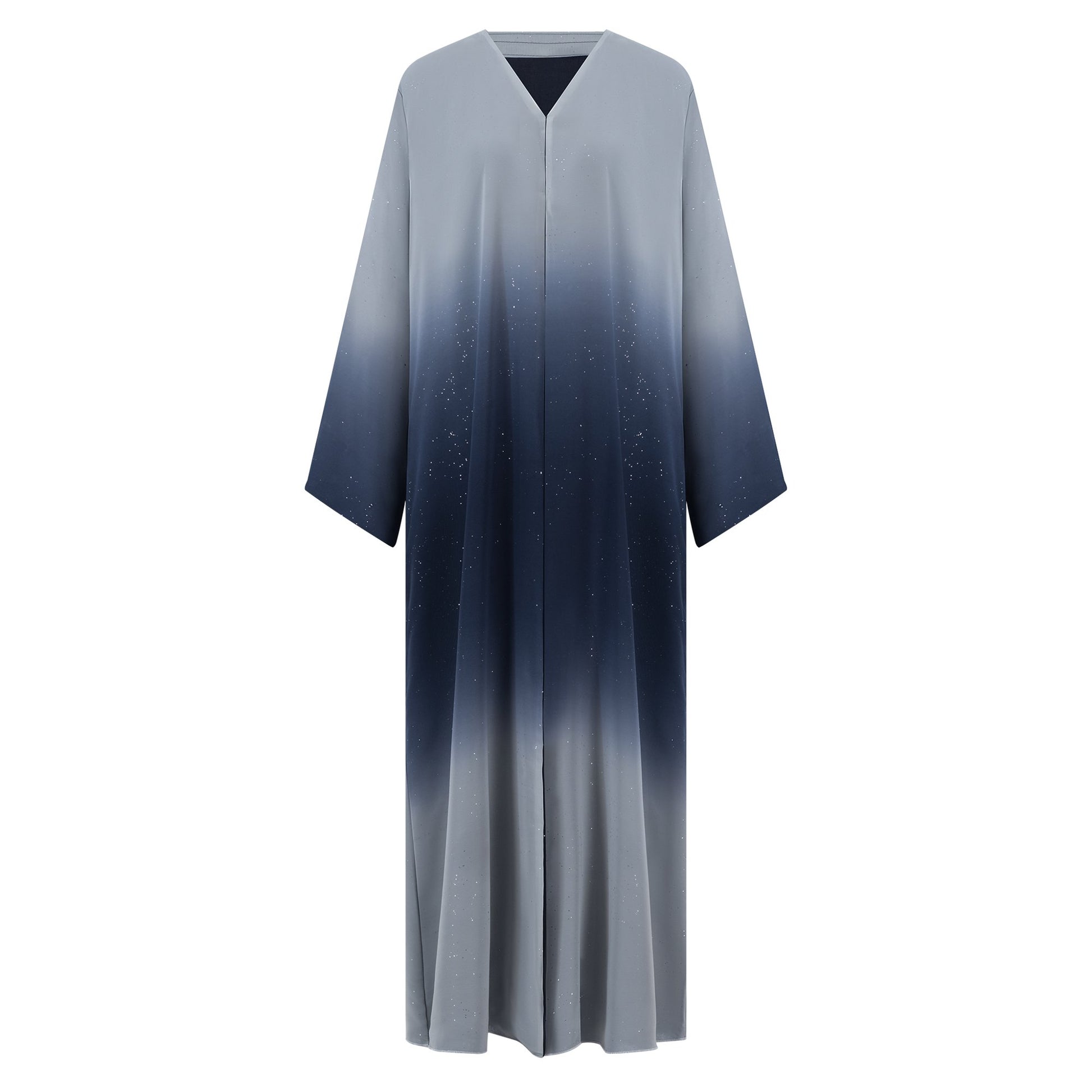 Hana abaya colour-grey-blue-front