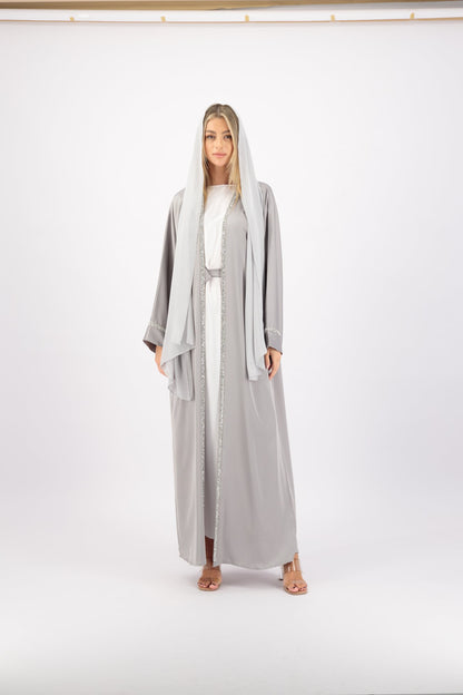 Elahi abaya colour-grey-front