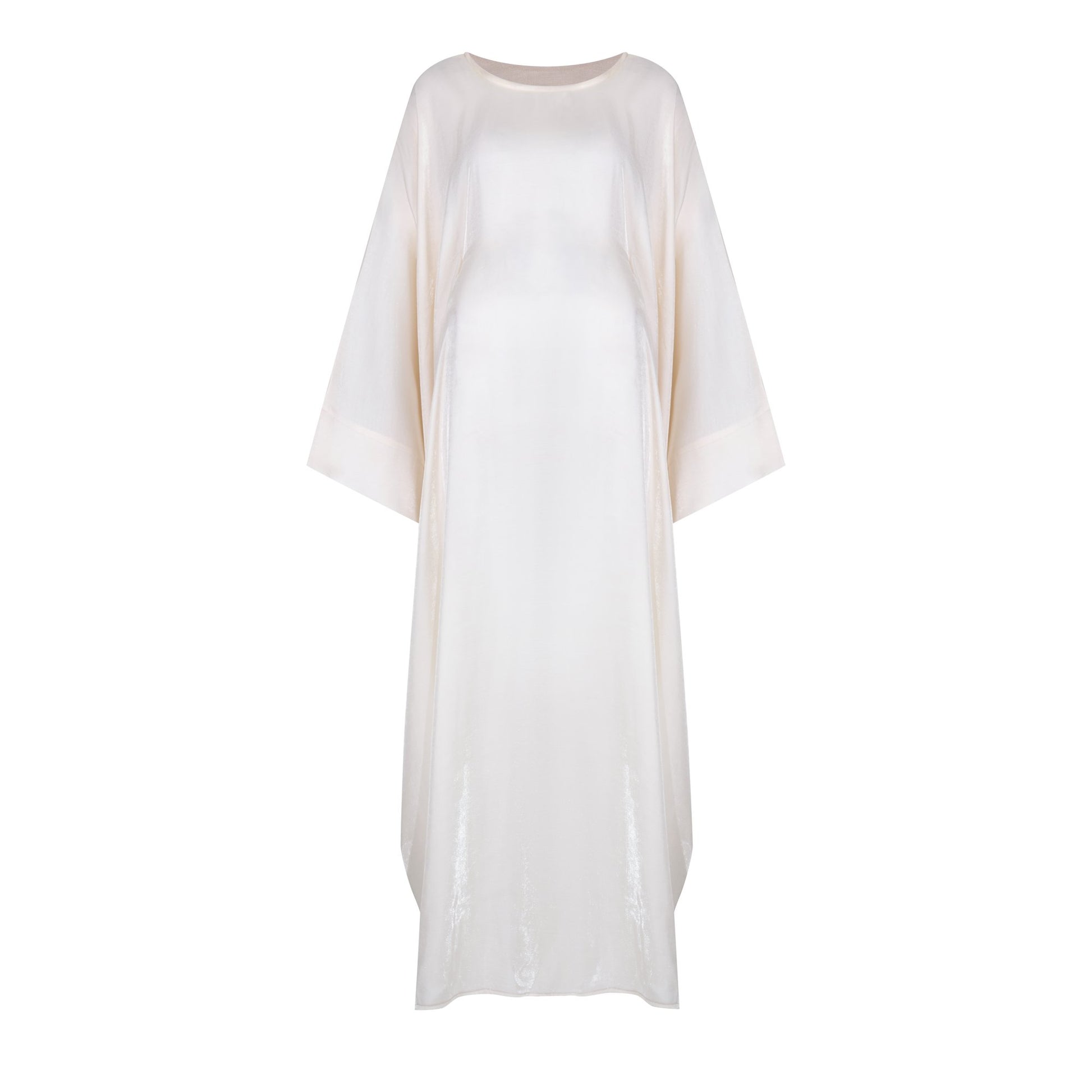 Shimmer Butterfly abaya colour-ivory-front