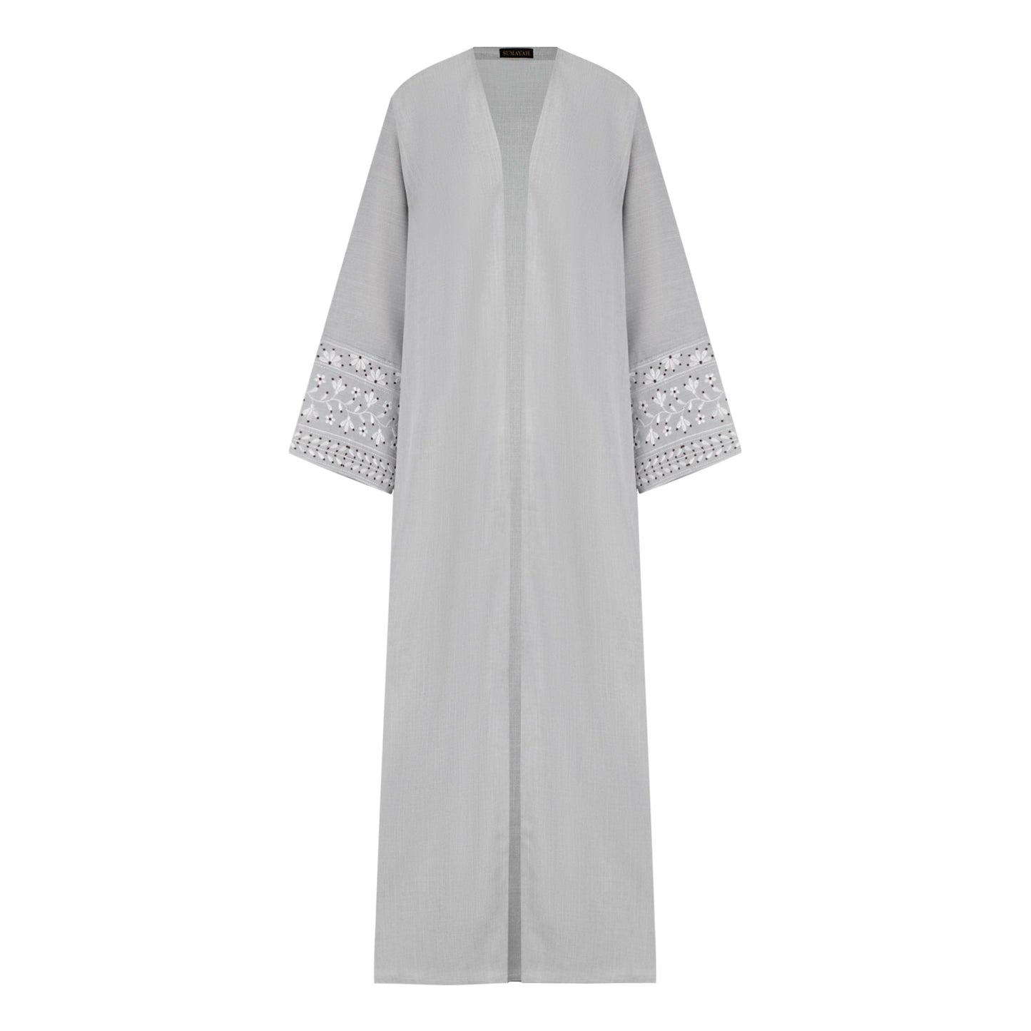 Anaabia abaya colour-lightgrey-front