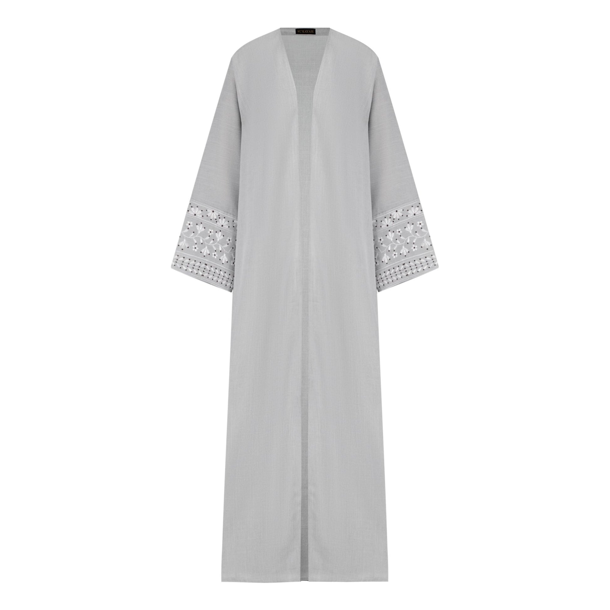 Anaabia abaya colour-lightgrey-front