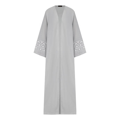 Anaabia abaya colour-lightgrey-front