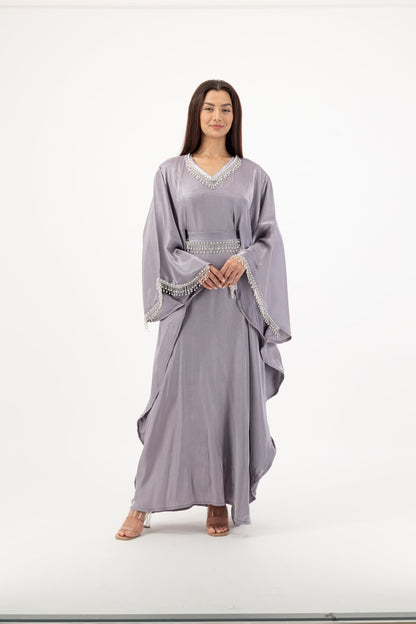 Sultana abaya colour-lilac-front