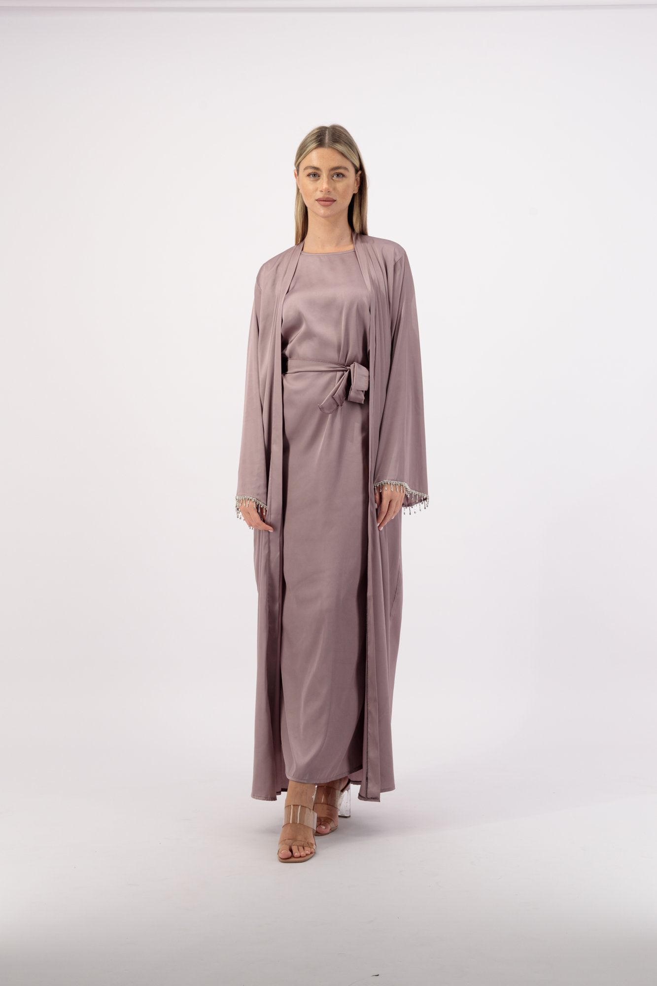 Studio 2 abaya colour-mauve-front