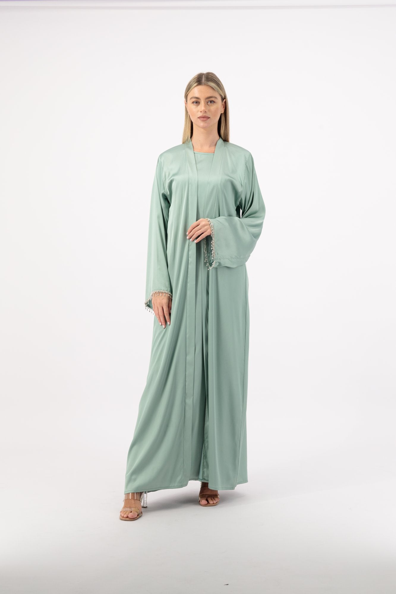 Studio 2 abaya colour-mint-front