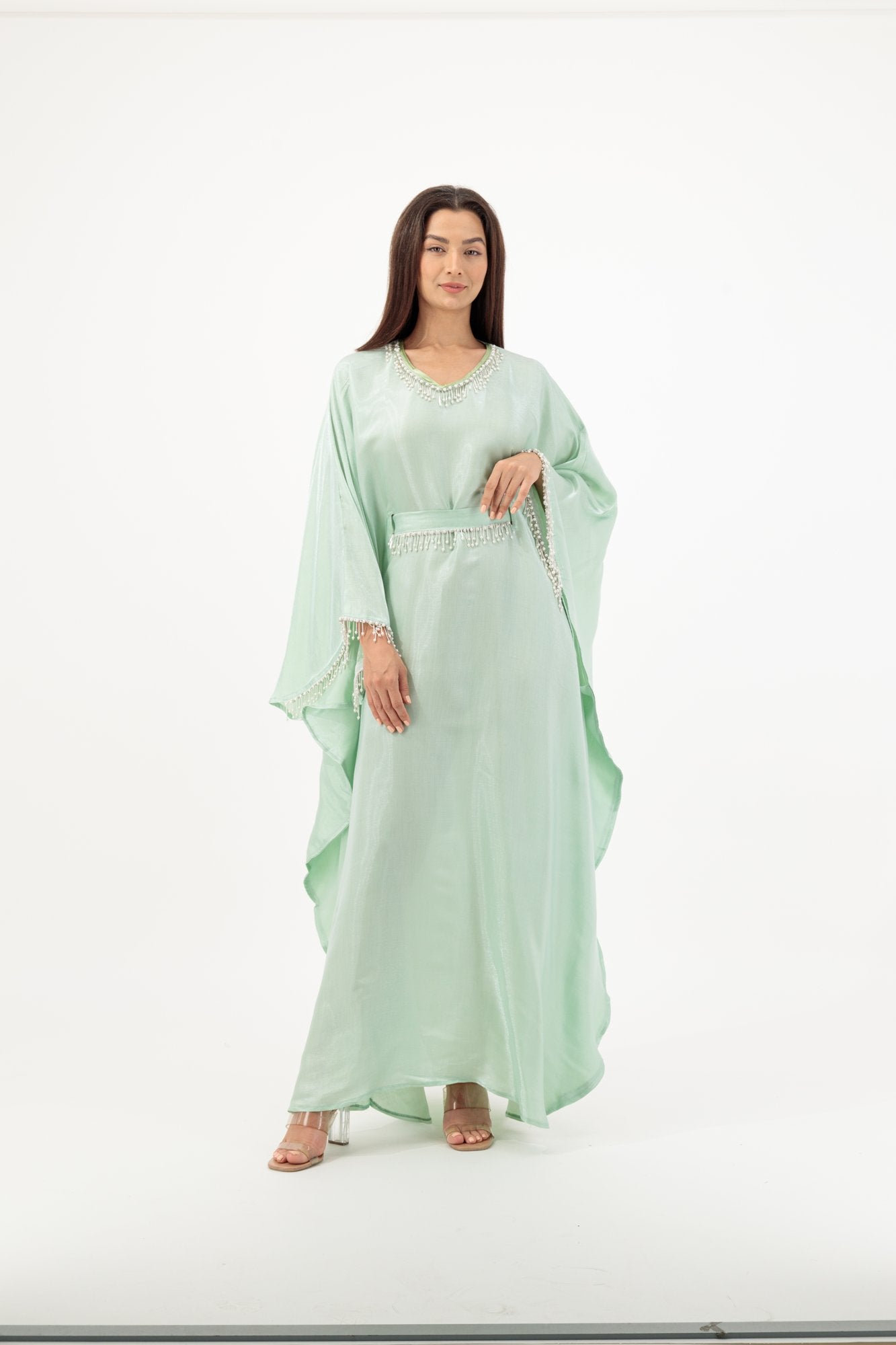 Sultana abaya colour-mint-front