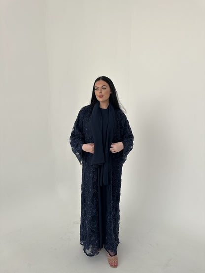 Alana abaya colour-navy-front