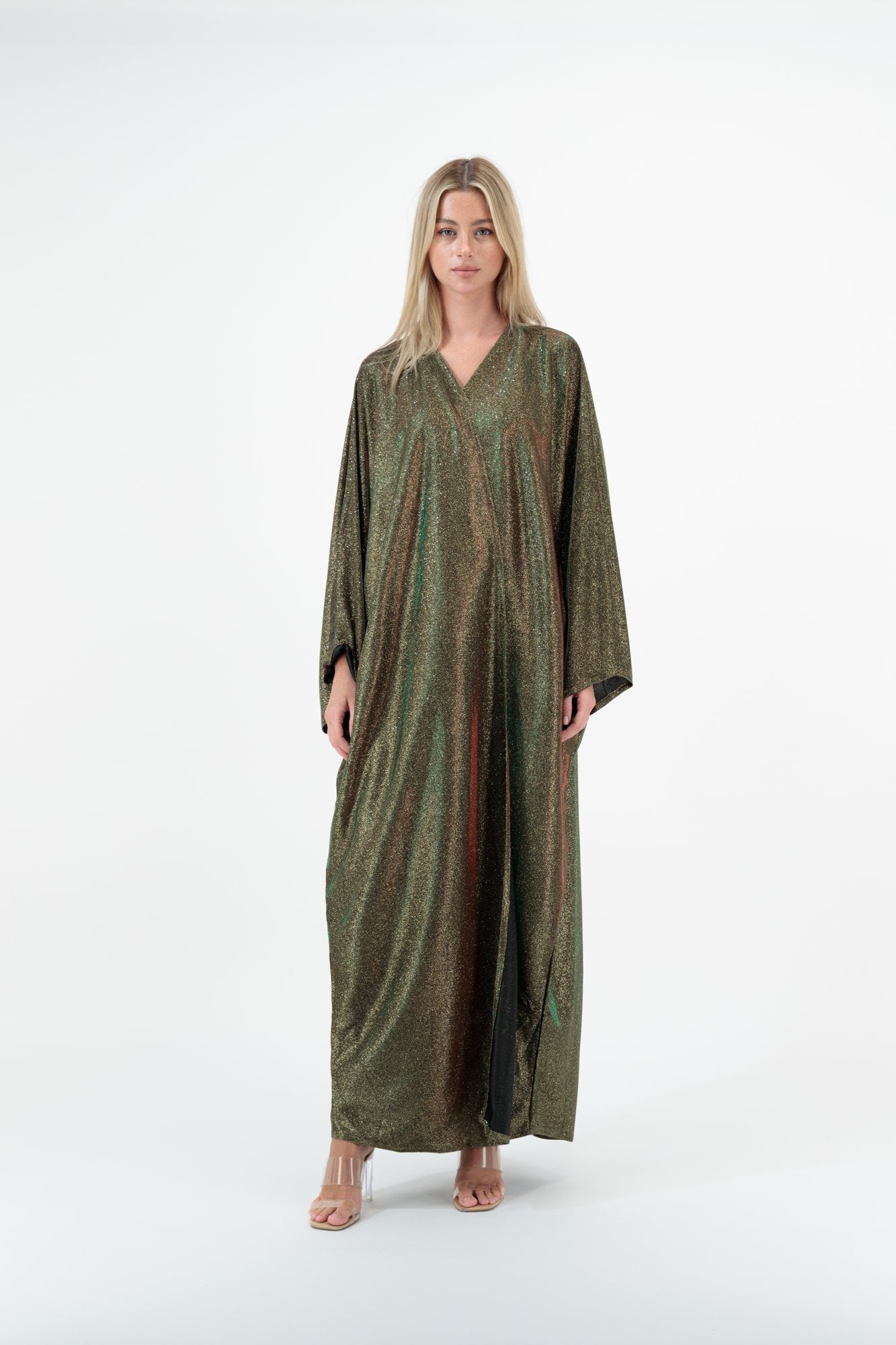Amani abaya colour-olive-front