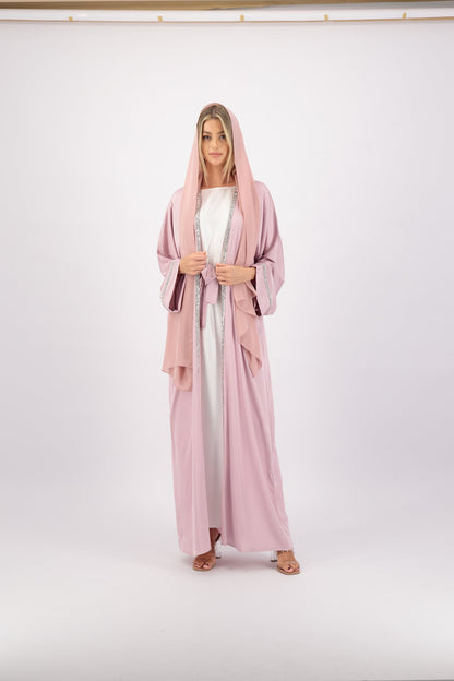 Elahi abaya colour-pink-front