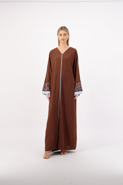Studio 9 abaya colour-rust-front