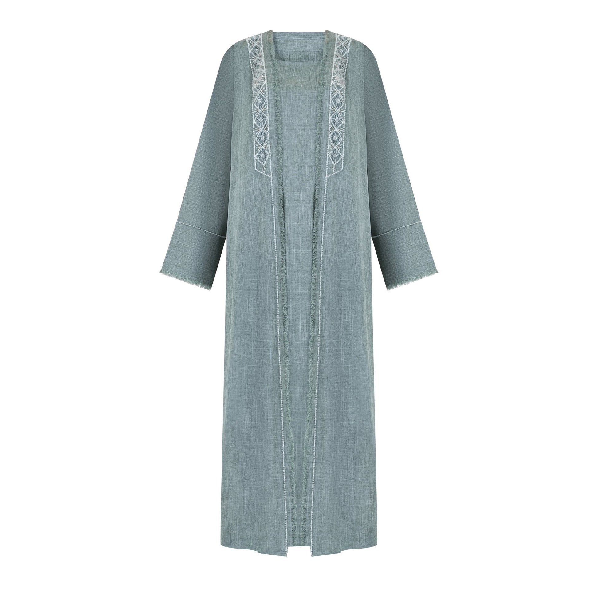 Ruya abaya colour-sage-front