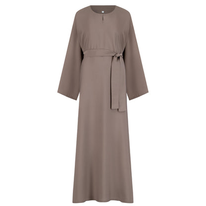Nida Essentials abaya colour-taupe-front