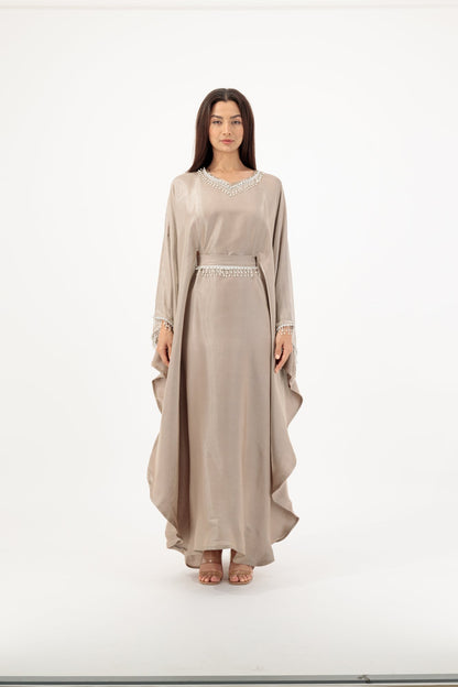Sultana abaya colour-taupe-front