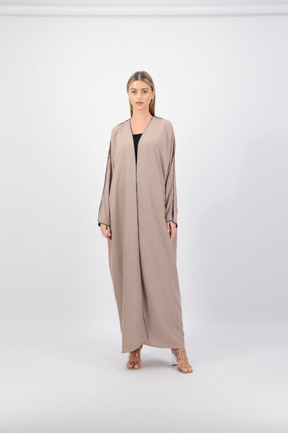 Hayat abaya colour-taupe-front