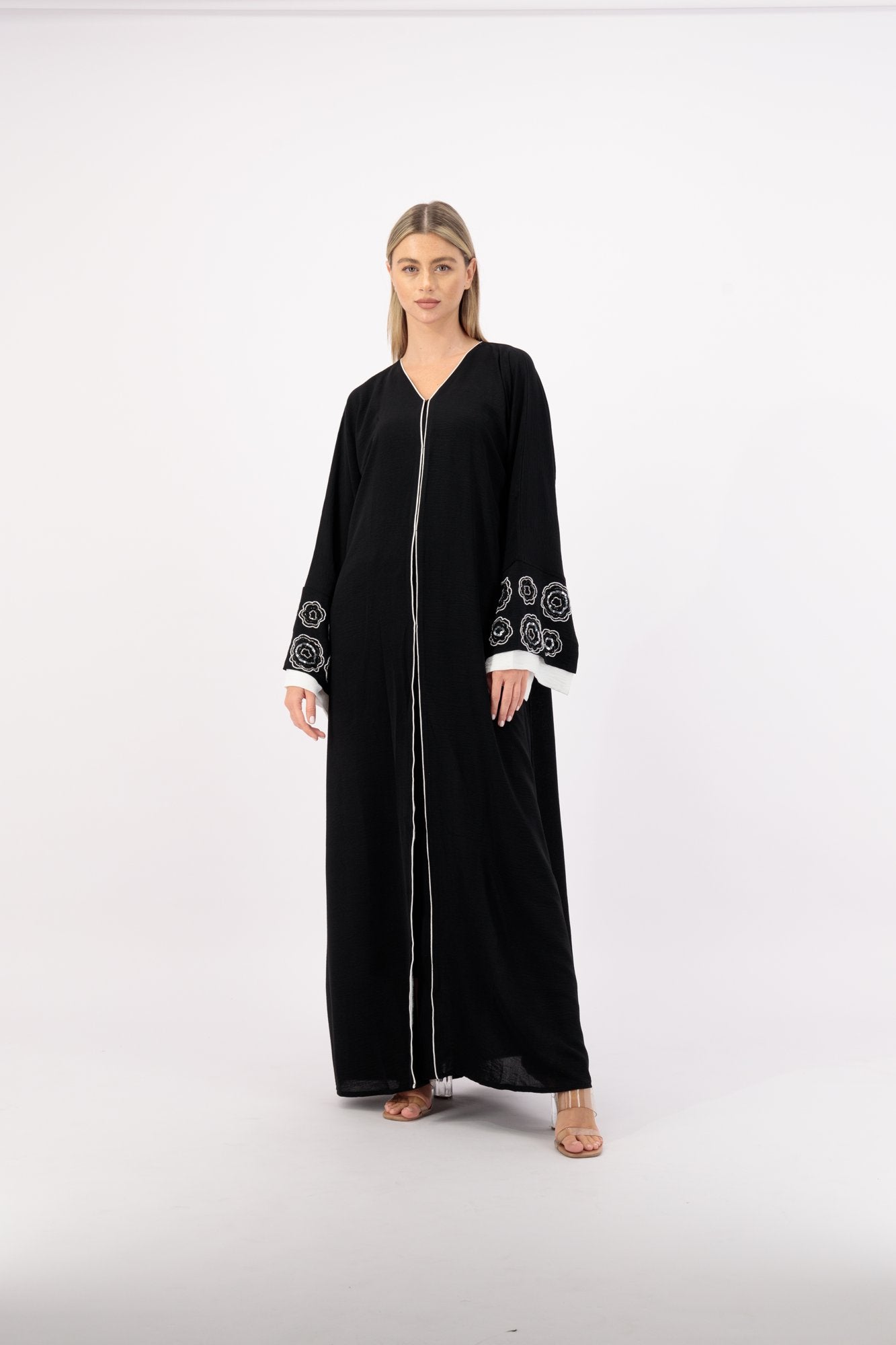 Studio 7 abaya colour-white-front