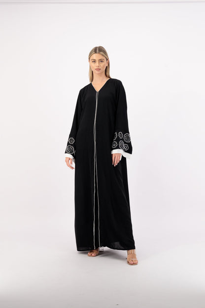 Studio 7 abaya colour-white-front