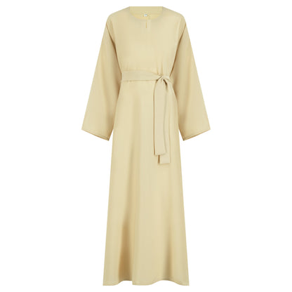 Nida Essentials abaya colour-yellow-front