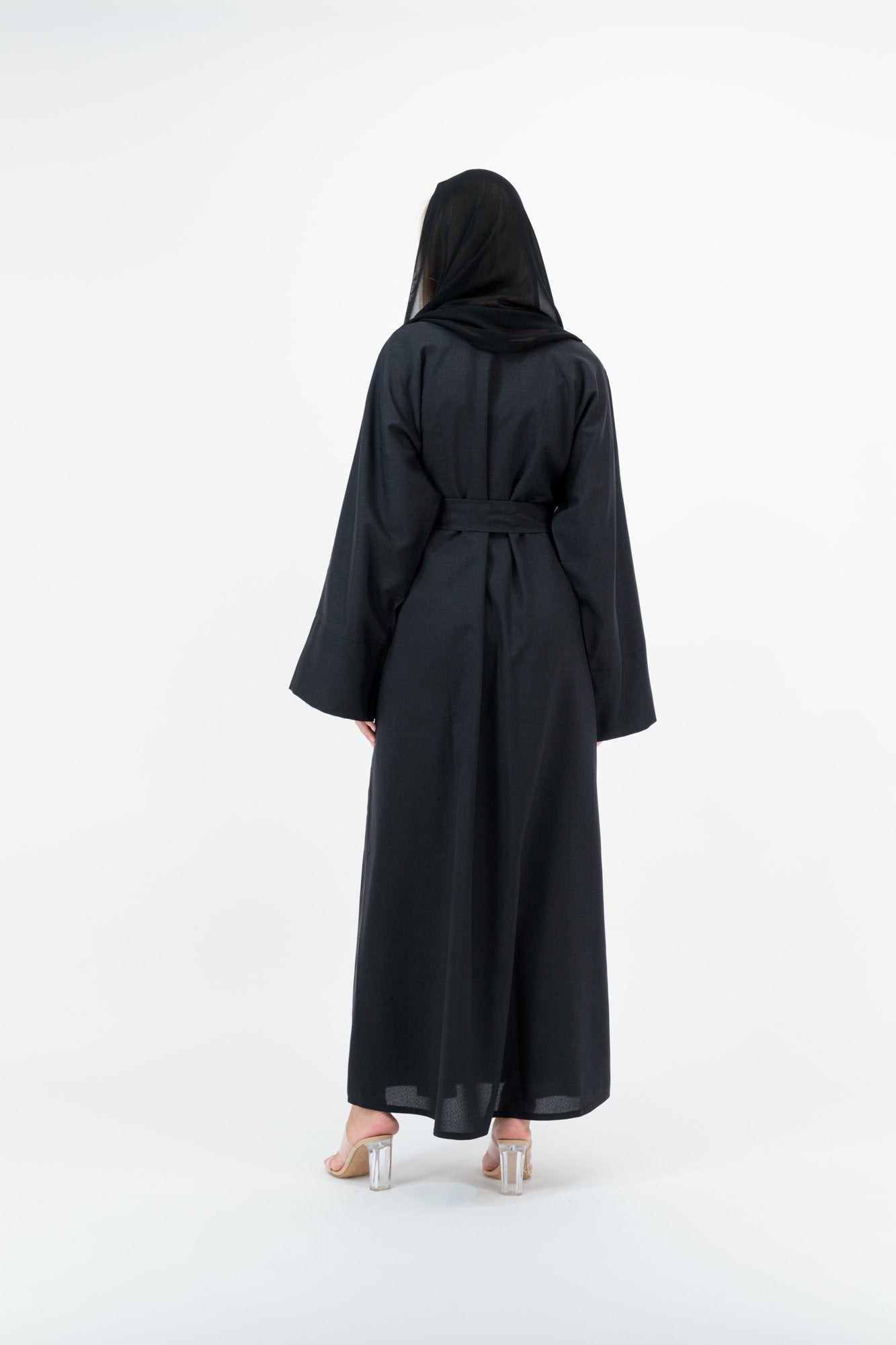 Plain Linen abaya back