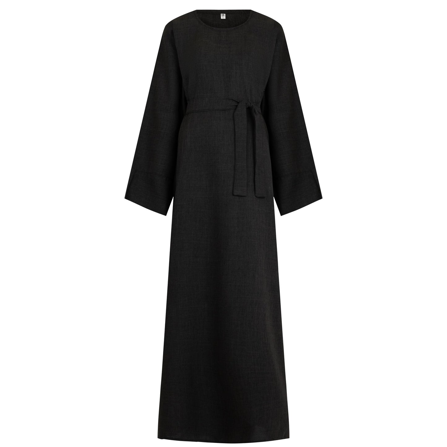 Plain Linen abaya front