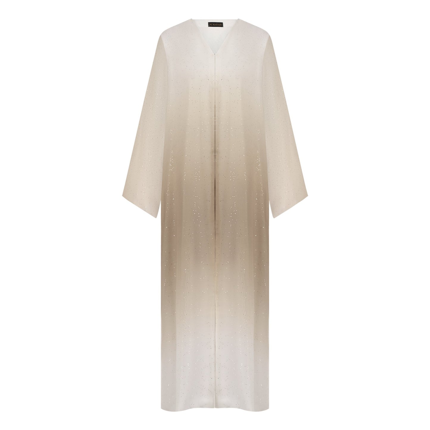 Ombre Shimmer abaya front
