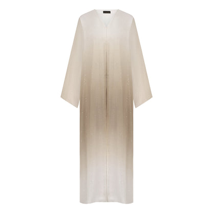 Ombre Shimmer abaya front