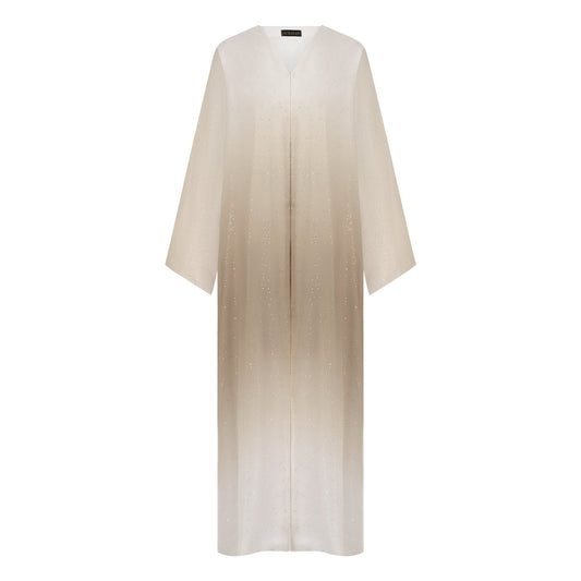 Ombre Shimmer abaya front